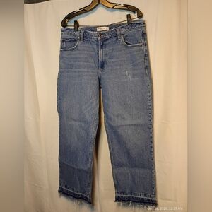 Abercrombie & Fitch The Baggy Low Rise Jeans 31/12s Blue Denim Curve Love